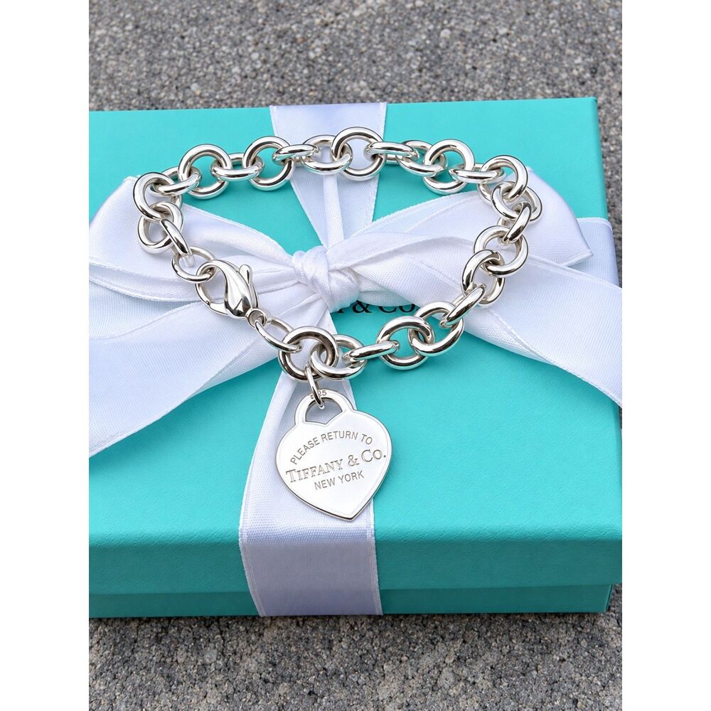 Return to Tiffany Heart Tag Bracelet Silver 7.5 inches